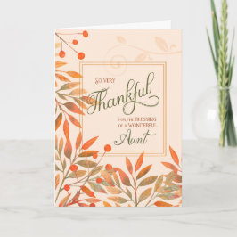 Tante Herbst Ernte Blätter Erntedank Feiertagskarte