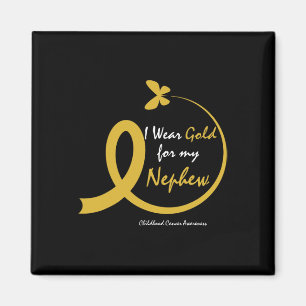 Tante I trage Gold für mein Nephew Kinderkrebs Aw Magnet