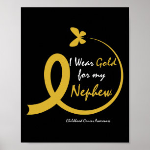 Tante I trage Gold für mein Nephew Kinderkrebs Aw Poster
