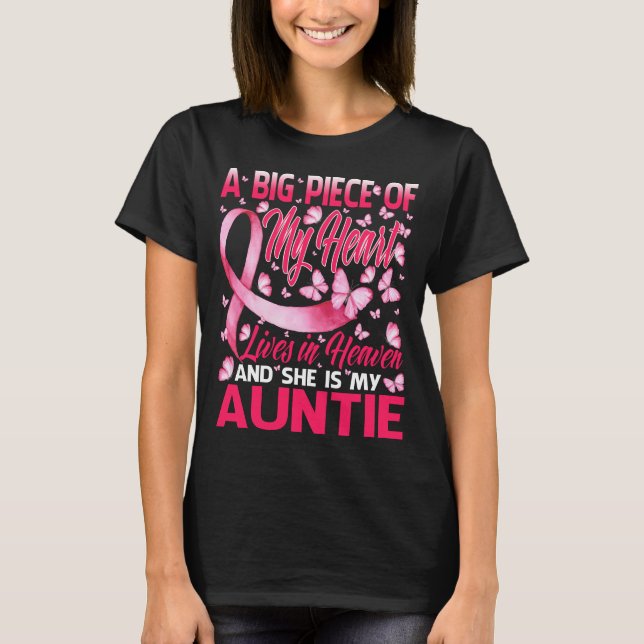Tante im Himmelbett Phantastischer Brustkrebs T-Shirt (Vorderseite)