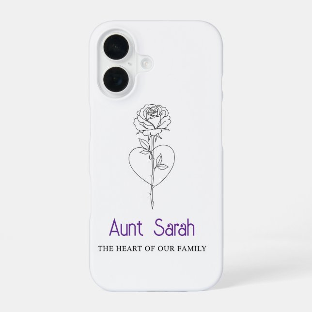 Tante iPhone Case - Das Herz unserer Familie iPhone 16 Hülle (Rückseite)