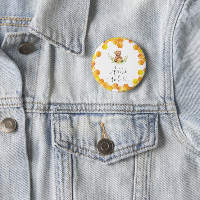 Tante ist der Knopf für Honigbären Button (Beispiel)