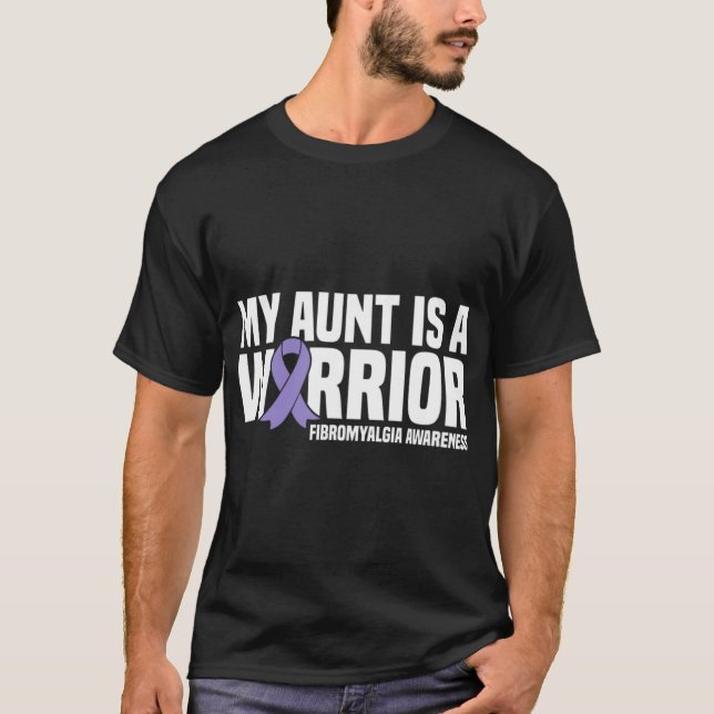 Tante ist ein Kriegerfibromyalgie-Bewusstsein T-Shirt (Vorderseite)