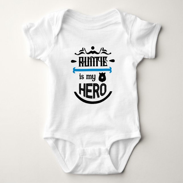 Tante ist mein Held Baby Bodysuit Strampler (Vorderseite)