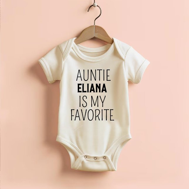 Tante ist mein Lieblings-Trendgeschlecht neutral Baby Strampler (Auntie Is My Favorite Funny Trendy ﻿Gender Neutral Baby Bodysuit)