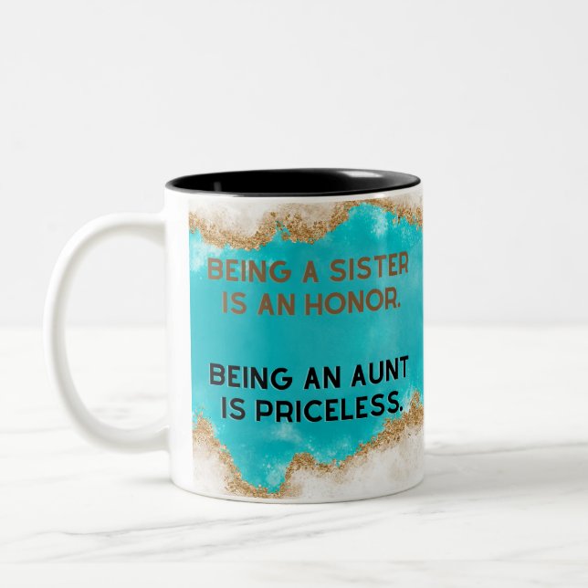Tante ist teuer zweifarbige tasse (Links)