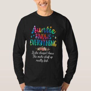 Tante kennt alles, was die Gefärbte Krawatte für F T-Shirt