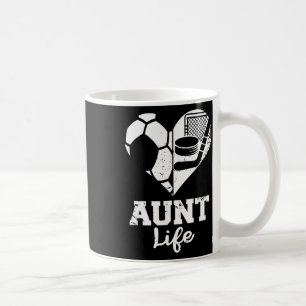 Tante Leben Fußball Hockey Herz Split Sportspiel D Kaffeetasse