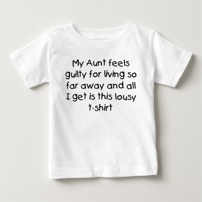 Tante lebt weit weg baby t-shirt (Vorderseite)