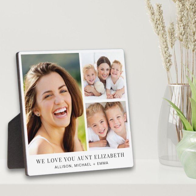 Tante Liebe Sie 3 Foto Collage Fotoplatte (Von Creator hochgeladen)