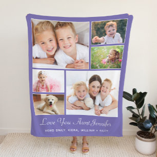 Tante Liebe Sie 6 Foto Collage Lila Sherpadecke
