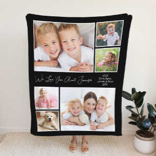 Tante Liebe You Black 6 Foto Collage Fleecedecke