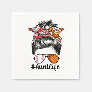Tante Life Baseball Basketball Tante Messy Bun Serviette