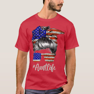 Tante Life USA Flag American Independence Day 4. T-Shirt