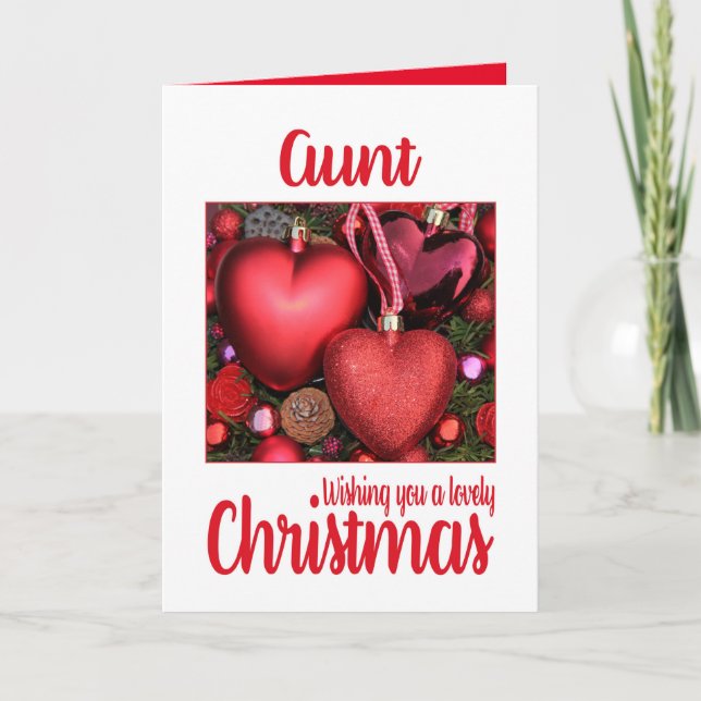 Tante Lovely Weihnachtskarte Feiertagskarte (Vorderseite)
