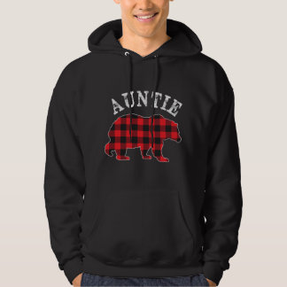 Tante Mama Bear RED Black Buffalo Kariertes Schach Hoodie