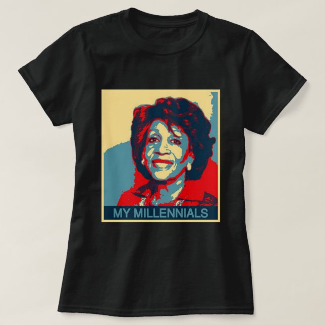 Tante Maxine "mein Millennials" Anti-Trumpf T-Shirt (Design vorne)