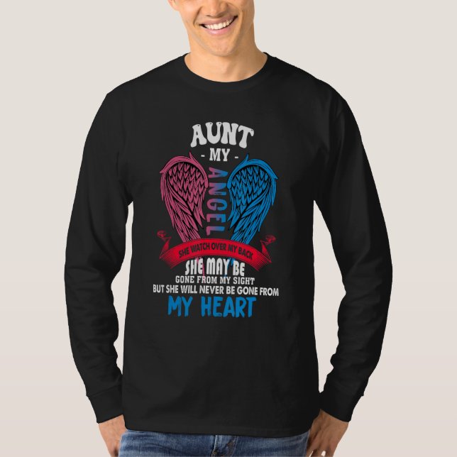 Tante mein Engel, den sie über meinen Rücken wacht T-Shirt (Vorderseite)