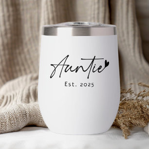 Tante minimale Année Est manuscrite coeur