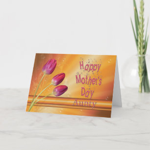 Tante, Muttertag, Tulpen voller Sonnenschein Karte