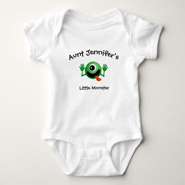 Tante Neugeborene Little Monster Niece Nephee Baby Strampler (Vorderseite)