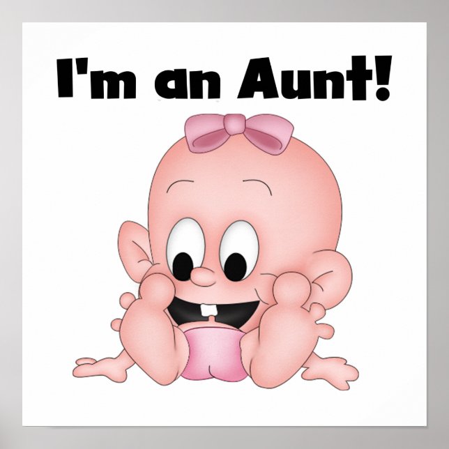 Tante New Niece T - Shirt und Geschenke Poster (Vorne)