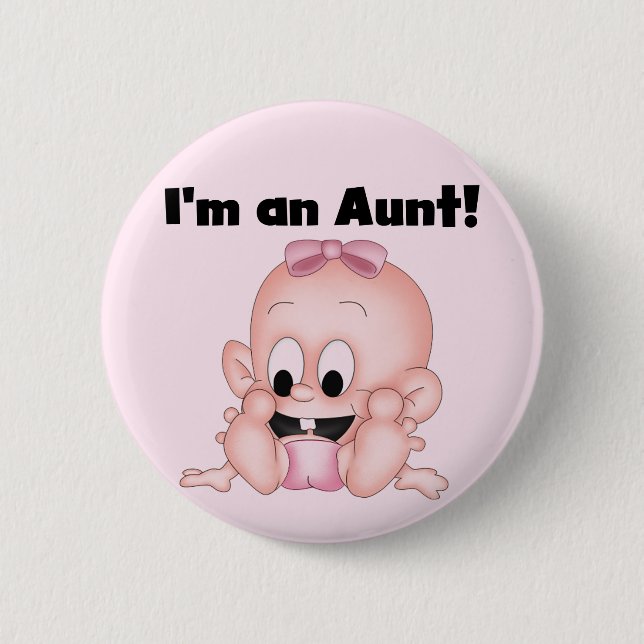 Tante New Niece Tshirts und Geschenke Button (Vorderseite)