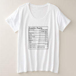 Tante oder Onkel Nutritional Facts Große Größe T-Shirt