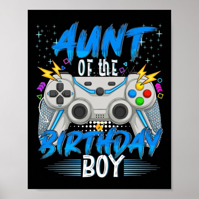Tante of the Birthday Boy Video Game Birthday Game Poster (Vorne)