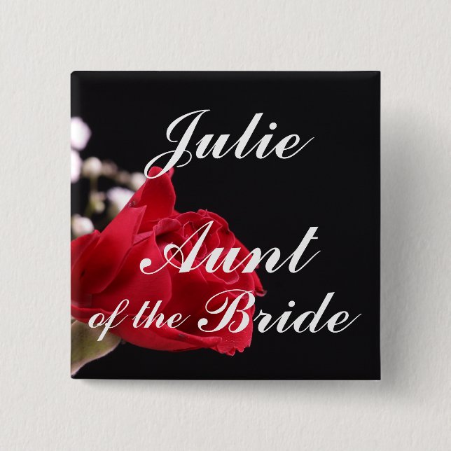 Tante Of The Bride Button (Vorderseite)