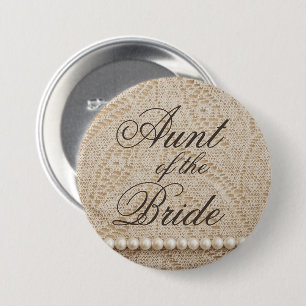 Tante of the Bride with Lace and Pearls - Button
