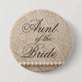 Tante of the Bride with Lace and Pearls - Button