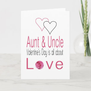 Tante & Onkel Happy Valentine's Day Rose Feiertagskarte