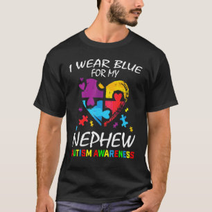 Tante Onkel ich trage Blau für meinen Nephew Autis T-Shirt