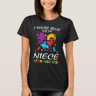 Tante Onkel ich tragen Blau für mein Nichte Autism T-Shirt