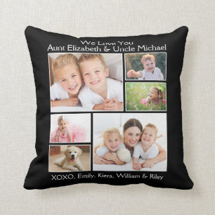 Tante Onkel Liebe Sie Foto Collage Kissen