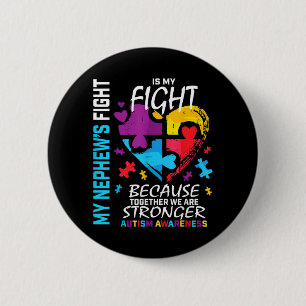 Tante Onkel Puzzle Herz Blau Kämpfer Neffe Au Button