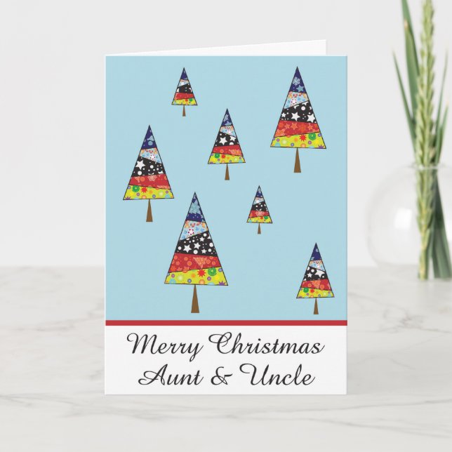 Tante & Onkel Weihnachtskarte Feiertagskarte (Vorderseite)