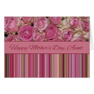 Tante Pastel roses & rayures Fête des Mères