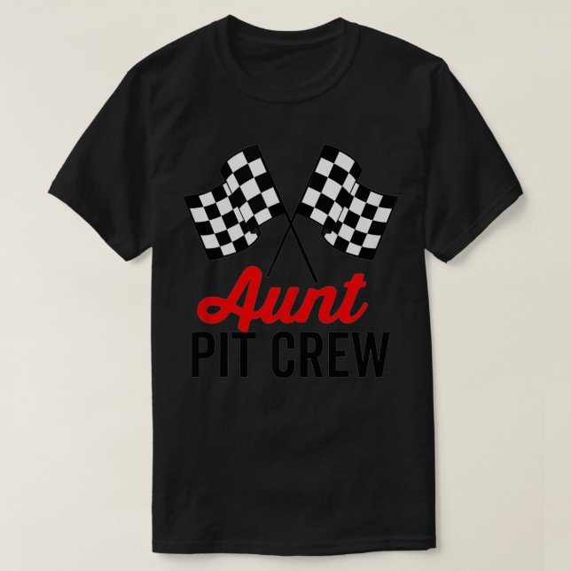 Tante Pit Crew für Racing Party Kostüm T-Shirt (Design vorne)