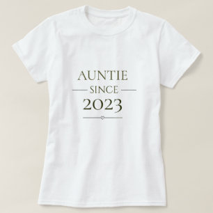 Tante seit personalisiertem Jahr Minimal Familie R T-Shirt
