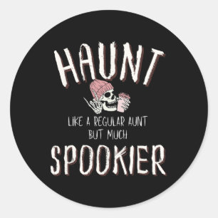 Tante Shirt Halloween Skelettkostüm Runder Aufkleber