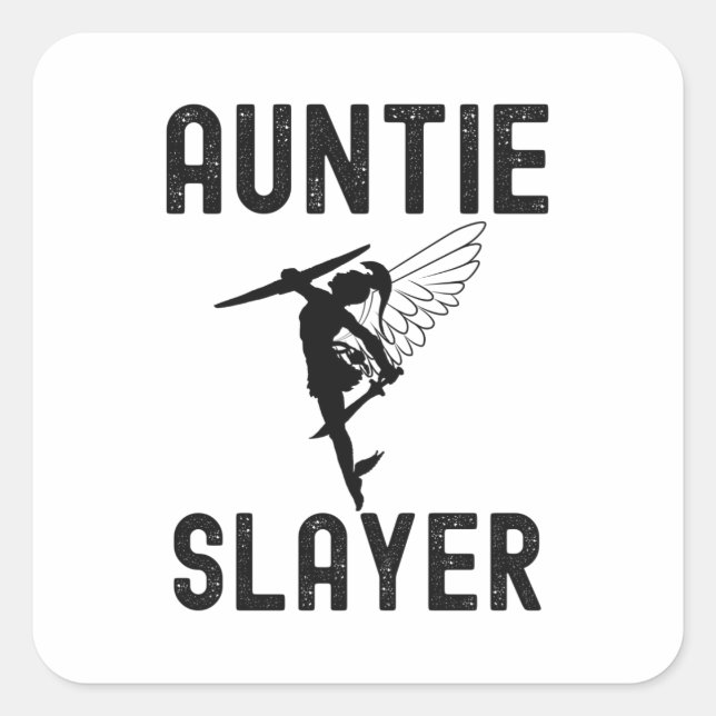 Tante Slayer, meine Tante Rocks Square Sticker (Vorderseite)