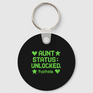 Tante Status Freigeschaltet Pixel Art Neon Grün Ga Schlüsselanhänger