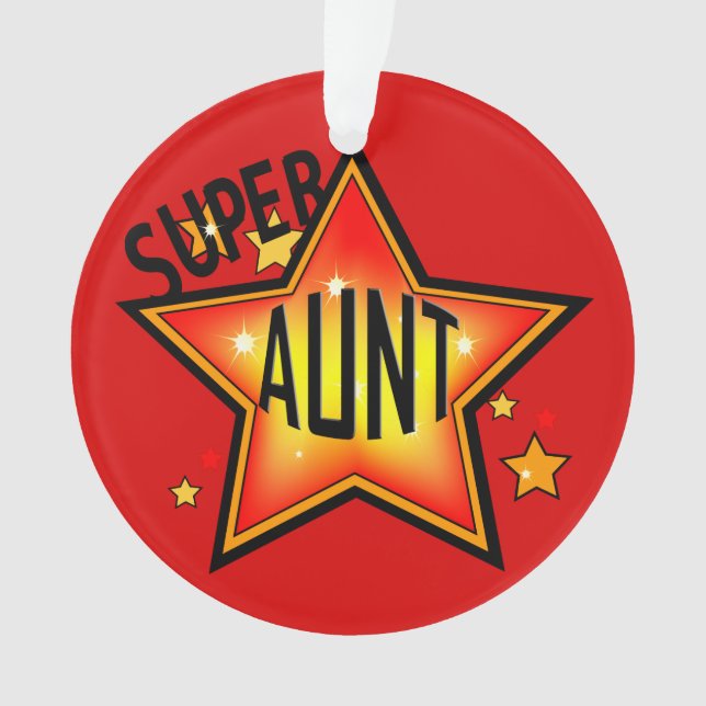 Tante Super Star Weihnachtsschmuck 2 Ornament (Vorderseite)