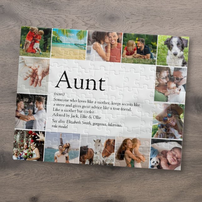 Tante, Tante Definition 14 Foto Collage Spaß (Aunt, Auntie Definition 14 Photo Collage Fun Jigsaw Puzzle)