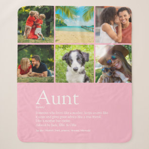 Tante Tante Definition 6 Foto-Collage Rosa Mädchen Sherpadecke