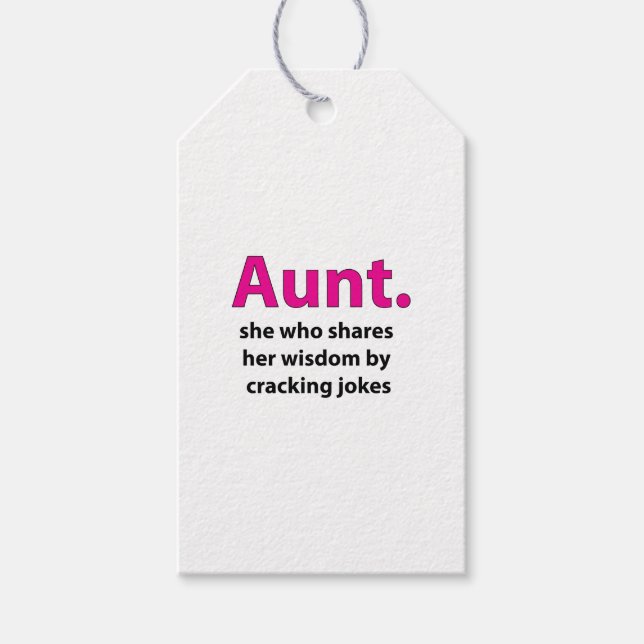 Tante-Tante Geschenkanhänger (Vorderseite)