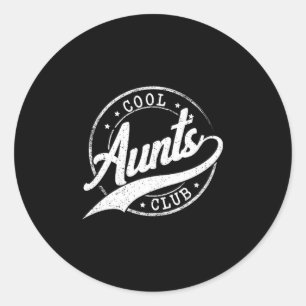 Tante Tanten Club Papa Beworben Runder Aufkleber