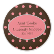 Tante Teek's Curiosity Shoppe Keramik Knob (braun)
